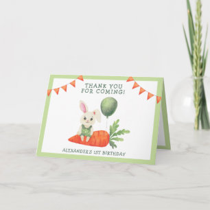 Some Bunny Is Turning One Thank you Card
