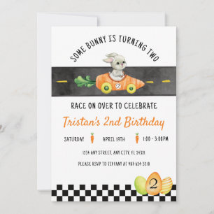 Some Bunny is Turning Two, Easter Bunny Race Invitation