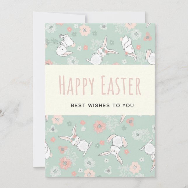 Some Bunny Love You Lettering Photo Happy Easter  Holiday Card (Front)