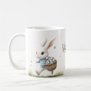 Some Bunny Loves Coffee   Whimsical Easter Mug