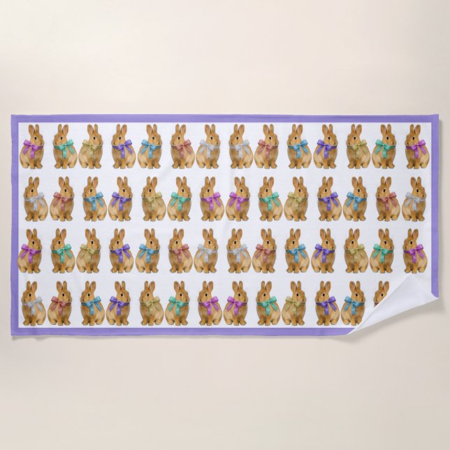 Some bunny loves me! Beach Towel (Front)