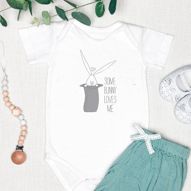 Some Bunny Loves Me - Cute Baby Bodysuit (Creator Uploaded)