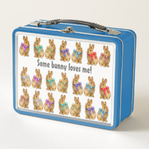Some bunny loves me! metal lunch box