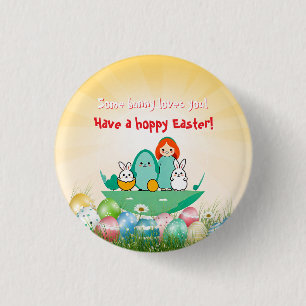 Some bunny loves you 3 cm round badge