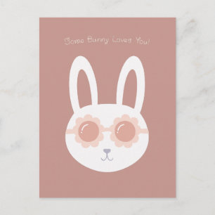 Some Bunny Loves You Brown Postcard