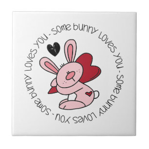 Some Bunny Loves You Ceramic Tile
