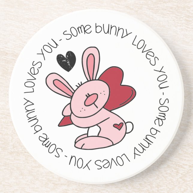 Some Bunny Loves You Coaster (Front)