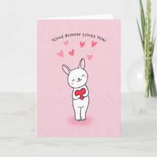 Some Bunny Loves You Cute Bunny Rabbit Love Card