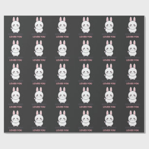 Some Bunny Loves You Cute Rabbit T-Shirt Wrapping Paper