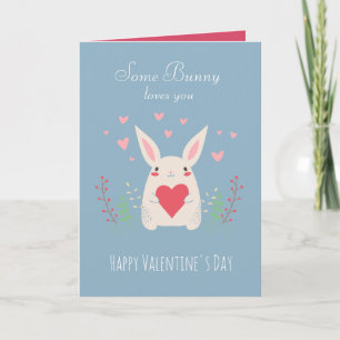 Some Bunny Loves You Cute Valentine's Card