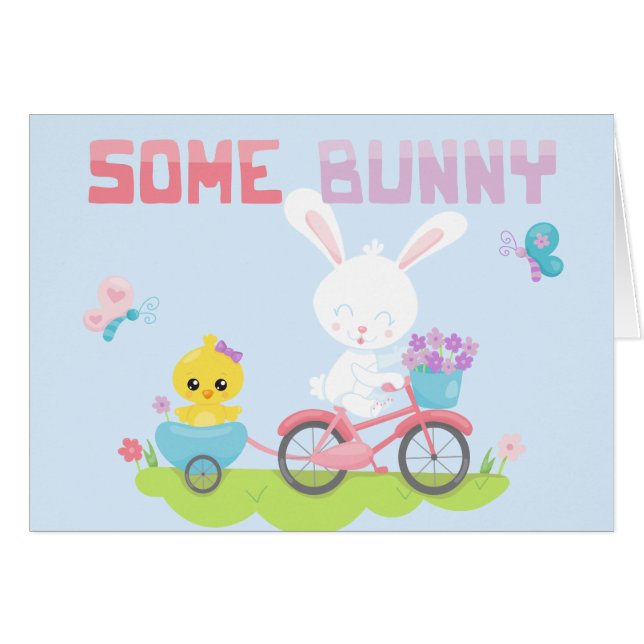 Some Bunny Loves You Easter Card (Front Horizontal)