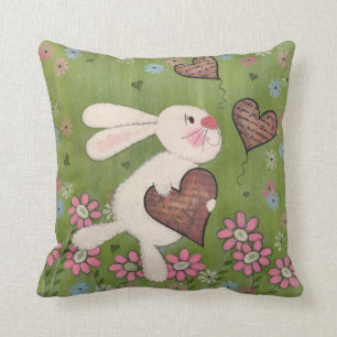 Some Bunny Loves You - Easter Rabbit Kids Art Cushion