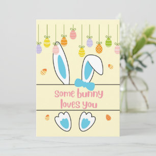 Some bunny loves you   Funny Easter Pun Card