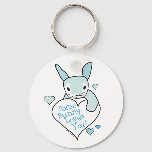 Some Bunny Loves You Gifts Key Ring (Front)