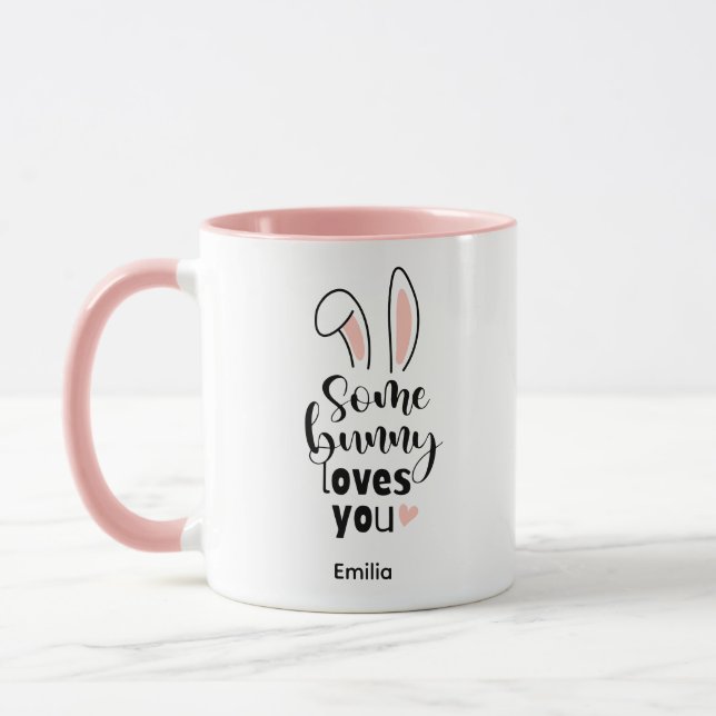 Some Bunny Loves You Happy Easter Gift Mug (Left)
