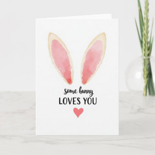 Some Bunny Loves You Heart Card