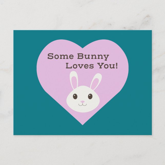 Some Bunny Loves You Holiday Postcard (Front)