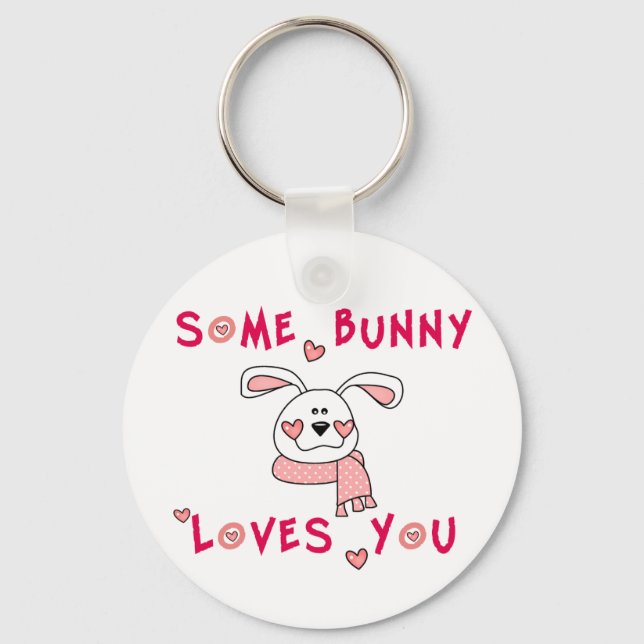 Some Bunny Loves You Key Ring (Front)