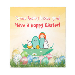 Some bunny loves you notepad
