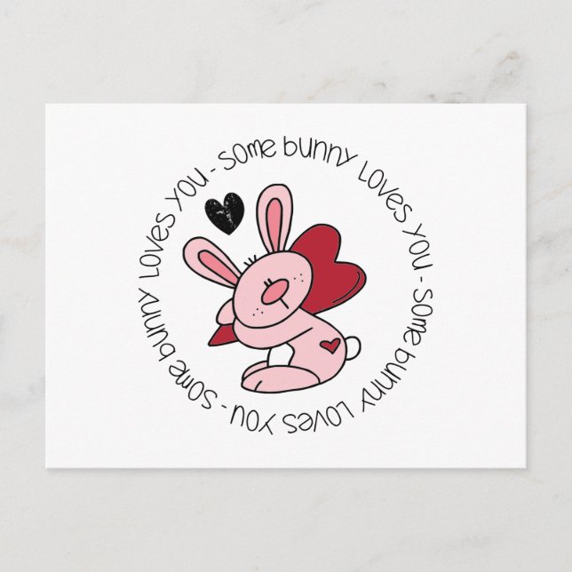 Some Bunny Loves You Postcard (Front)
