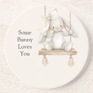Some Bunny Loves You Swing Coaster