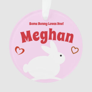 Some Bunny Loves You Valentine Ornament
