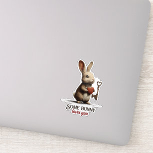 Some Bunny Loves You Vintage With Heart Key