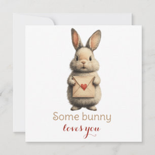 Some Bunny Loves You with Love Letter Card
