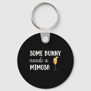 Some Bunny Needs A Mimosa Funny Men Women Easter Key Ring