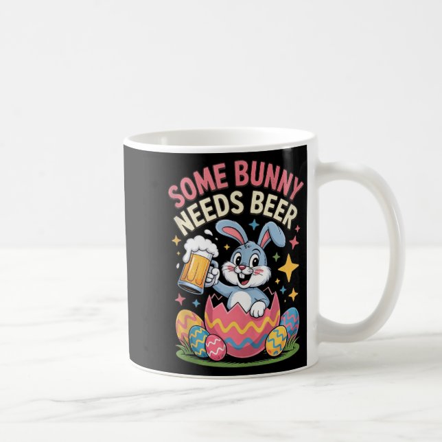 Some bunny needs beer funny easter party tank coffee mug (Right)