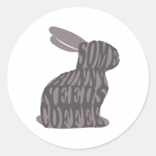 Some Bunny Needs Coffee Easter Bunny Coffee Lover  Classic Round Sticker