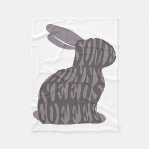 Some Bunny Needs Coffee Easter Bunny Coffee Lover  Fleece Blanket