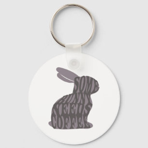 Some Bunny Needs Coffee Easter Bunny Coffee Lover Key Ring