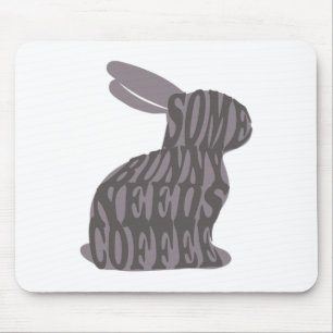 Some Bunny Needs Coffee Easter Bunny Coffee Lover  Mouse Pad