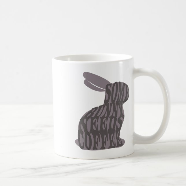 Some Bunny Needs Coffee Easter Bunny Coffee Lover  Mug (Right)