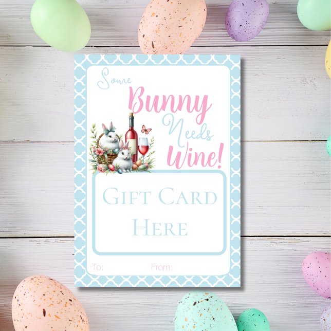 Some bunny needs wine gift card holder (Some bunny needs wine gift card holder)