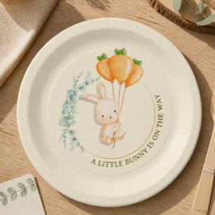 Some Bunny On The Way Baby Shower Paper Plate