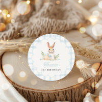 Some Bunny Pastel Spring Blue Bunny Birthday Favou