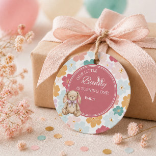 Some Bunny Round Favour Tag Bunny 1st Birthday