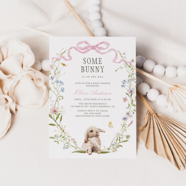 Some Bunny Spring Baby Shower Invitation (Creator Uploaded)