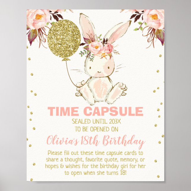 Some Bunny Themed Time Capsule Sign (Front)