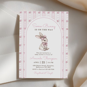 Some Bunny Vintage Rabbit Baby Shower Invitation