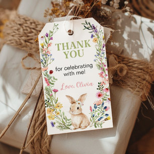 Some Bunny Wildflower Party Thank You Favour Tag