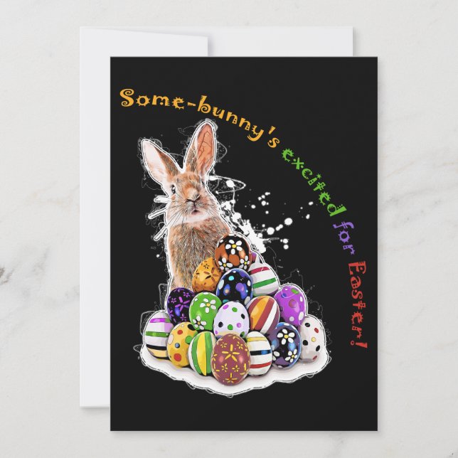 Some-bunny's excited for Easter! Thank You Card (Front)