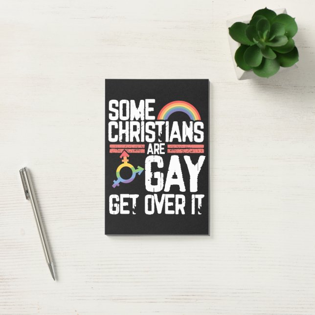  Some Christians Are Gay Get Over It Post-it Notes (Office)