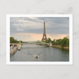 Some day in Paris inspirational photography art Postcard