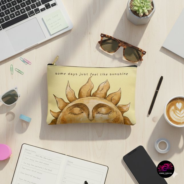 Some Days Feel Like Sunshine Accessory Pouch (Some days just feel like sunshine — carry the glow with you. ☀️✨)