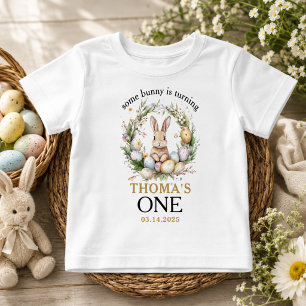 Some easter Bunny Is Turning one 1st birthday Baby T-Shirt