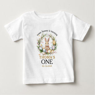 Some easter Bunny Is Turning one 1st birthday Baby T-Shirt