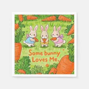 Some Easter Bunny Loves Me Napkin